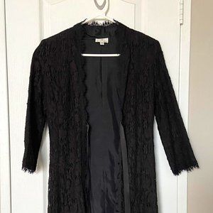Miguelina Black Lace Coat